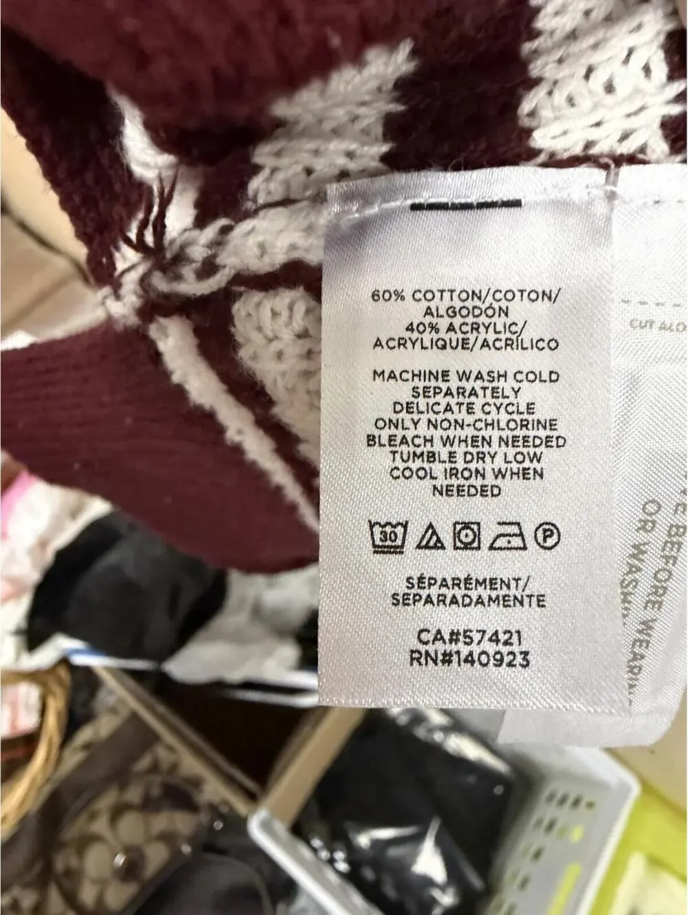 LOFT Striped Knit Sweater Top size XL - Picture 4 of 4